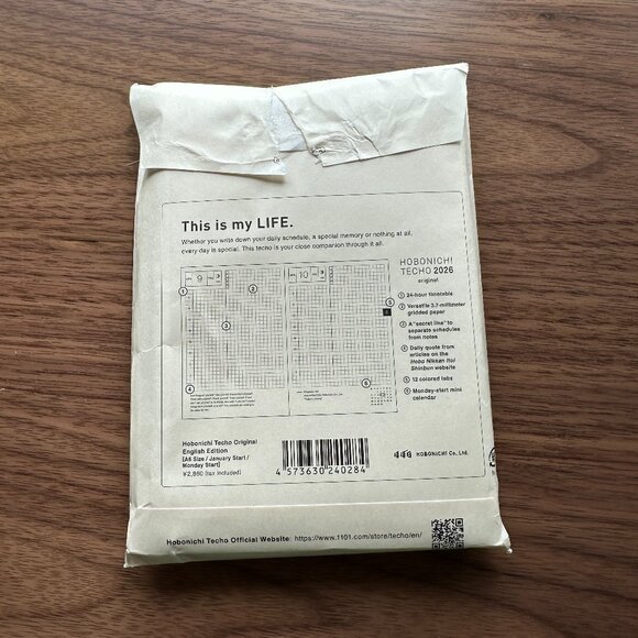 2026 A6 Hobonichi Techo Original - English - Picture 6 of 6